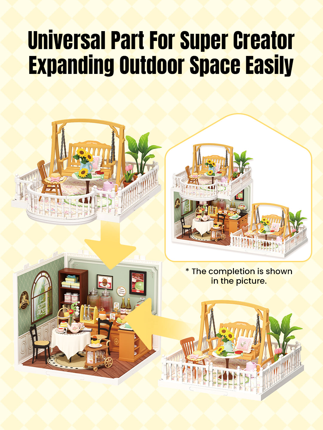 Rolife Super Creator Series - 3 in 1 L Shape - Mô hình nhà gỗ DIY tí hon - Rolife