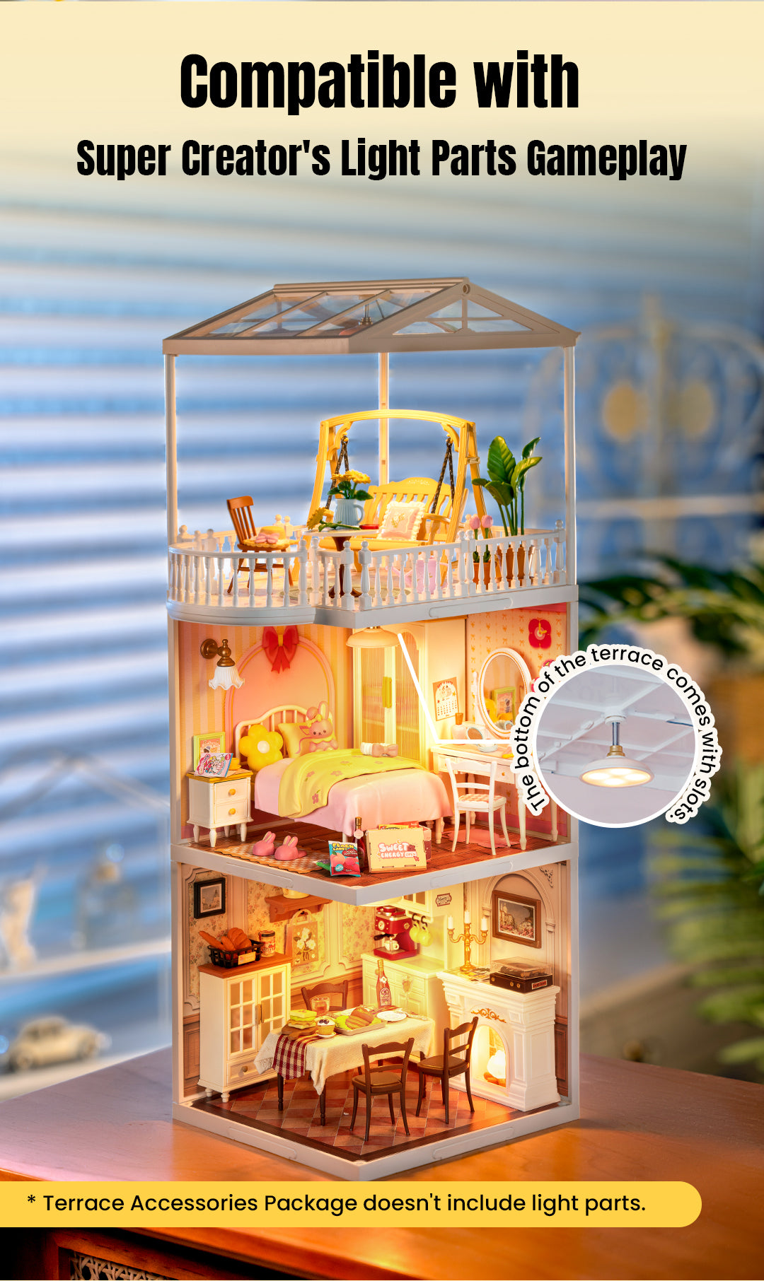 Rolife Super Creator Series - 3 in 1 I Shape - Mô hình nhà búp bê DIY - Rolife