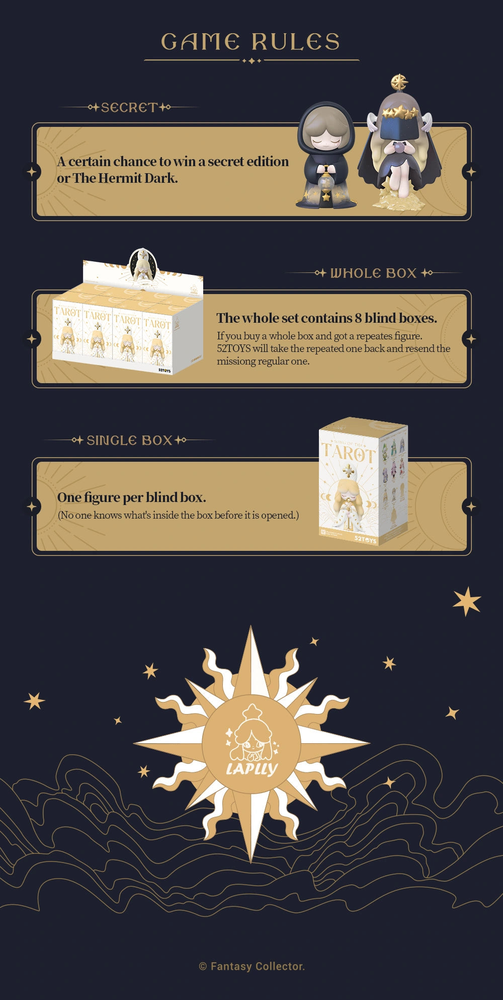 LAPLLY SONG OF THE TAROT - Mô Hình Blind Box Tarot Chính Hãng - 52TOYS