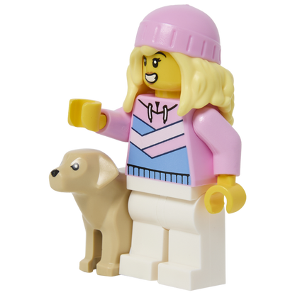 Minifigure Pink Dog Walker Girl - Nhân vật Lego Cô Gái Dắt Chó Màu Hồng - LEGO - Hình ảnh sản phẩm