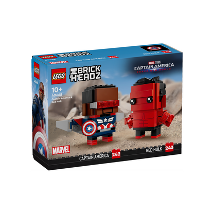 LEGO® BrickHeadz™ Captain America & Red Hulk Figures Mô hình Lắp ráp Siêu anh hùng Marvel LEGO 40668 - Hình ảnh chi tiết 2