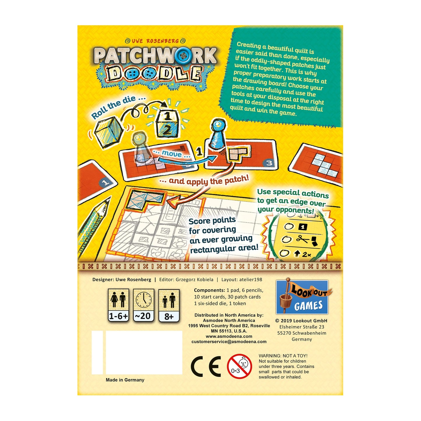 Patchwork Doodle Board Game - Trò Chơi Chiến Thuật Vẽ Tranh - Lookout Games