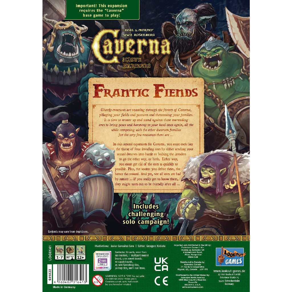 Caverna: The Cave Farmers - Frantic Fiends - Bản mở rộng Board game chiến thuật - Lookout Games
