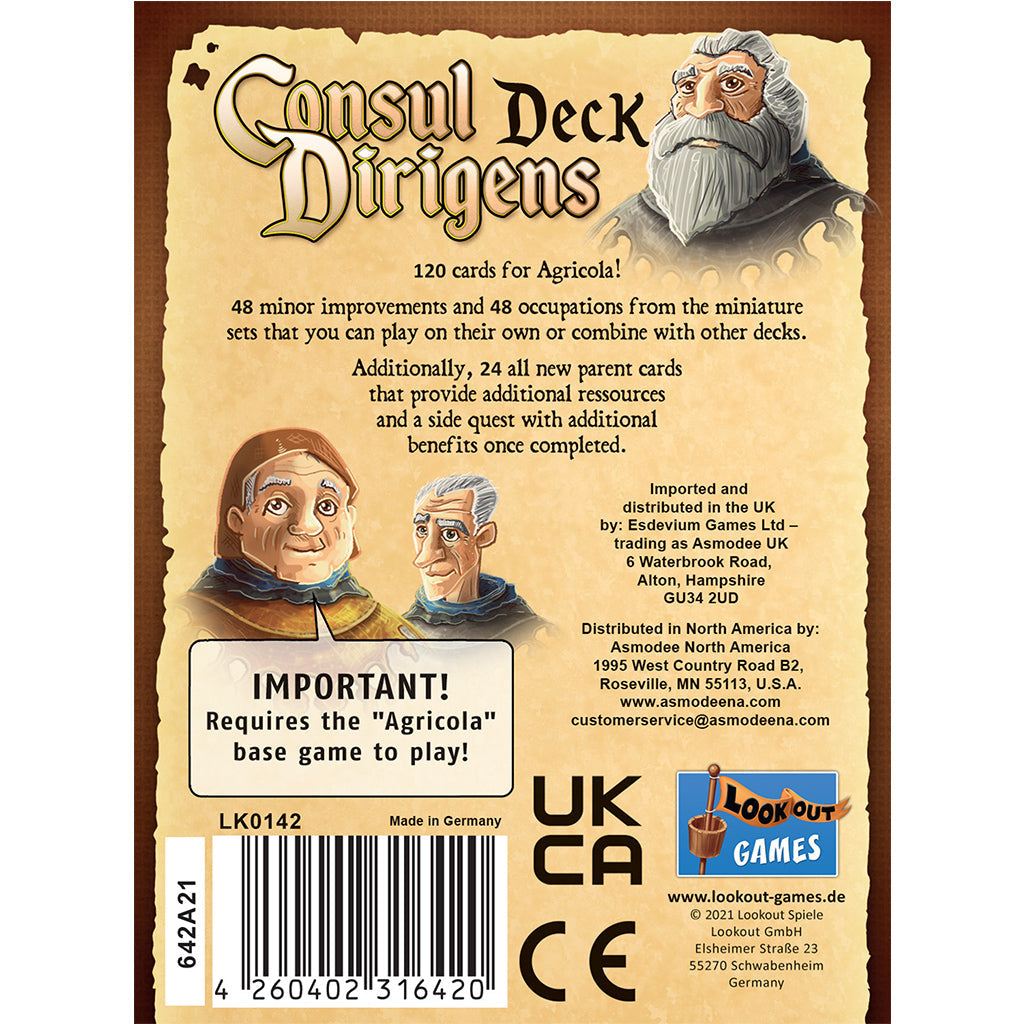Agricola Board Game - Consul Dirigens Deck Expansion - Bản mở rộng thẻ bài - Lookout Games