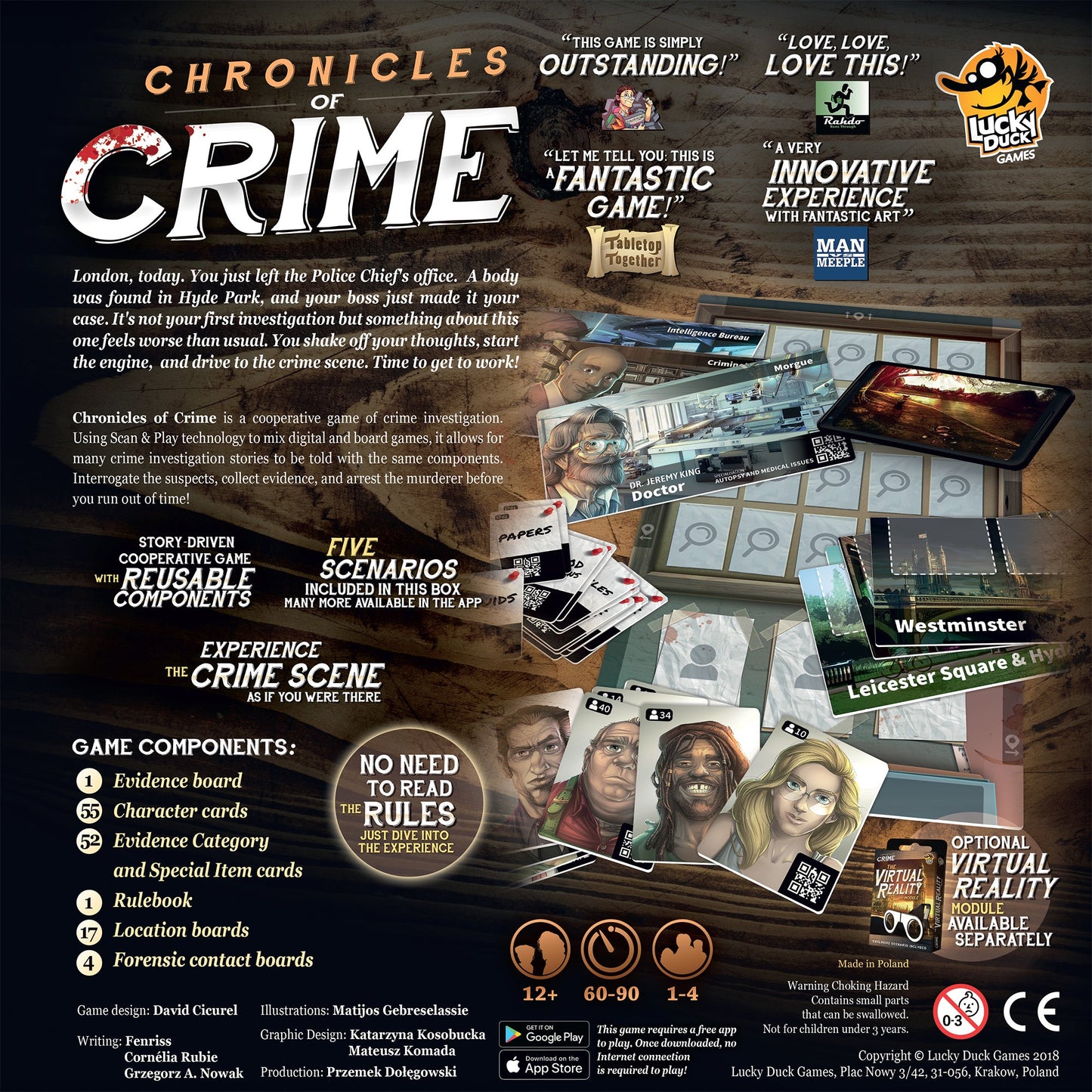 Chronicles of Crime - Board Game Thám Tử Điều Tra Hợp Tác - Lucky Duck Games