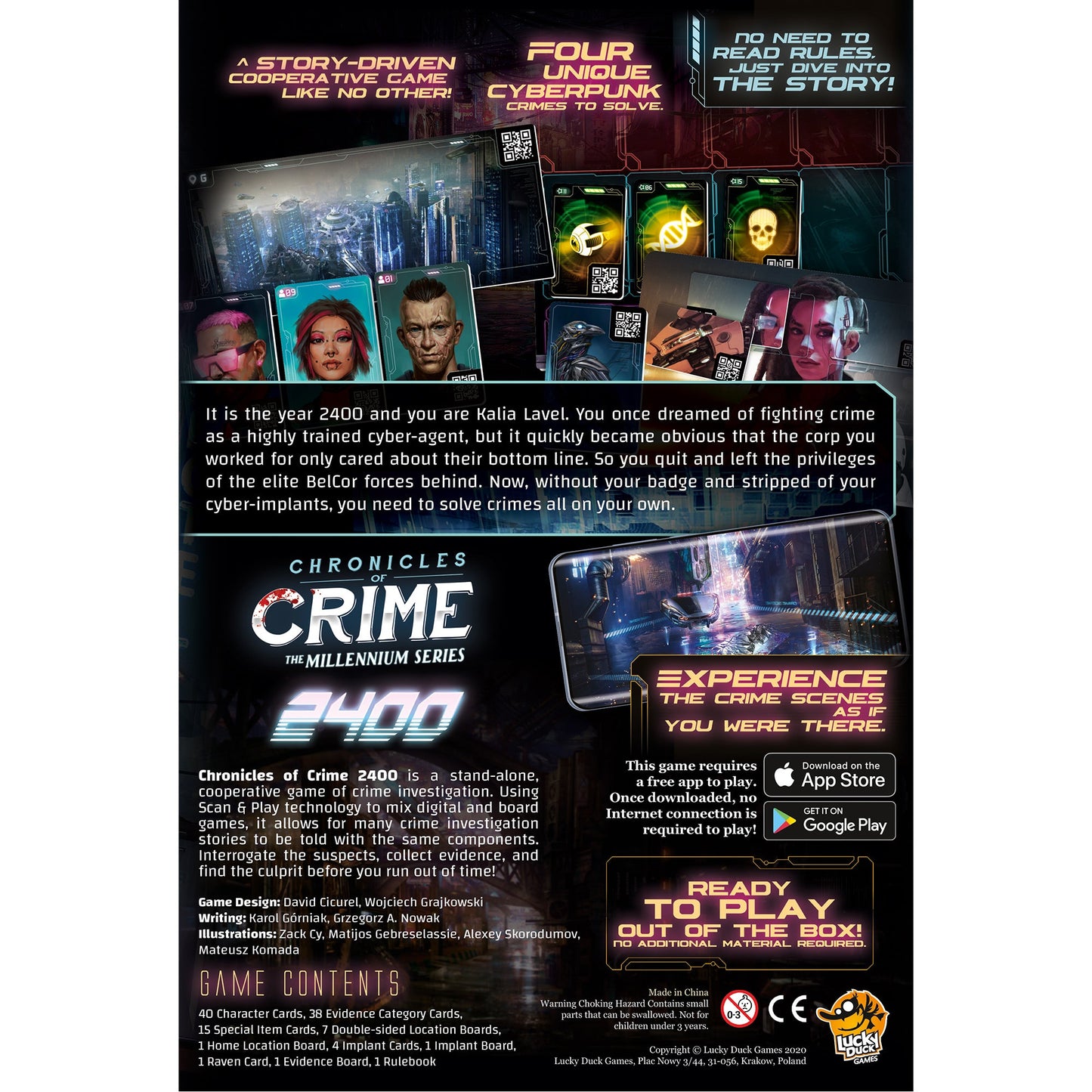 Chronicles of Crime: 2400 - Trò chơi trinh thám Cyberpunk - Lucky Duck Games