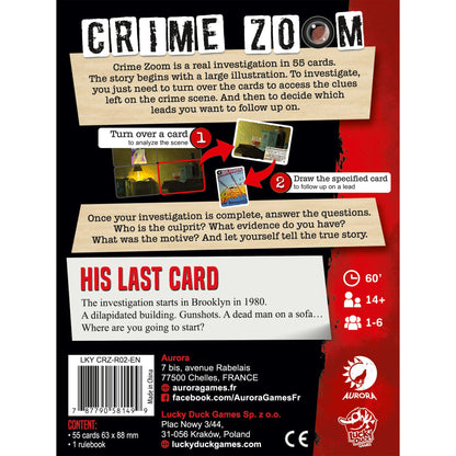 Crime Zoom: His Last Card - Trò chơi bài thám tử điều tra - Lucky Duck Games