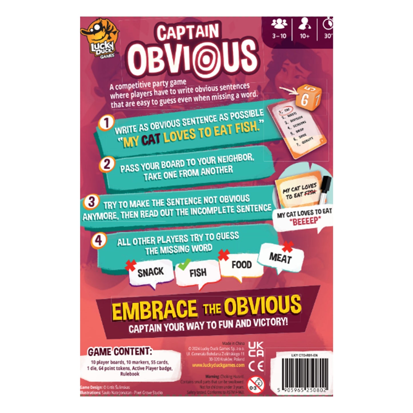 Captain Obvious Party Game - Board Game Tiệc Tùng Hài Hước - Lucky Duck Games