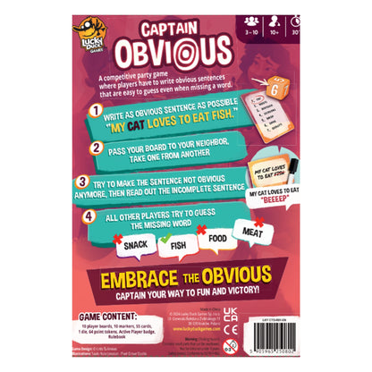 Captain Obvious Party Game - Board Game Tiệc Tùng Hài Hước - Lucky Duck Games