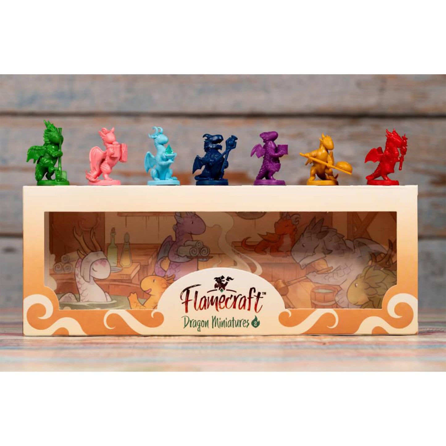 Flamecraft - Dragon Miniatures Series 2 - Bộ 7 mô hình rồng nâng cấp - Lucky Duck Games