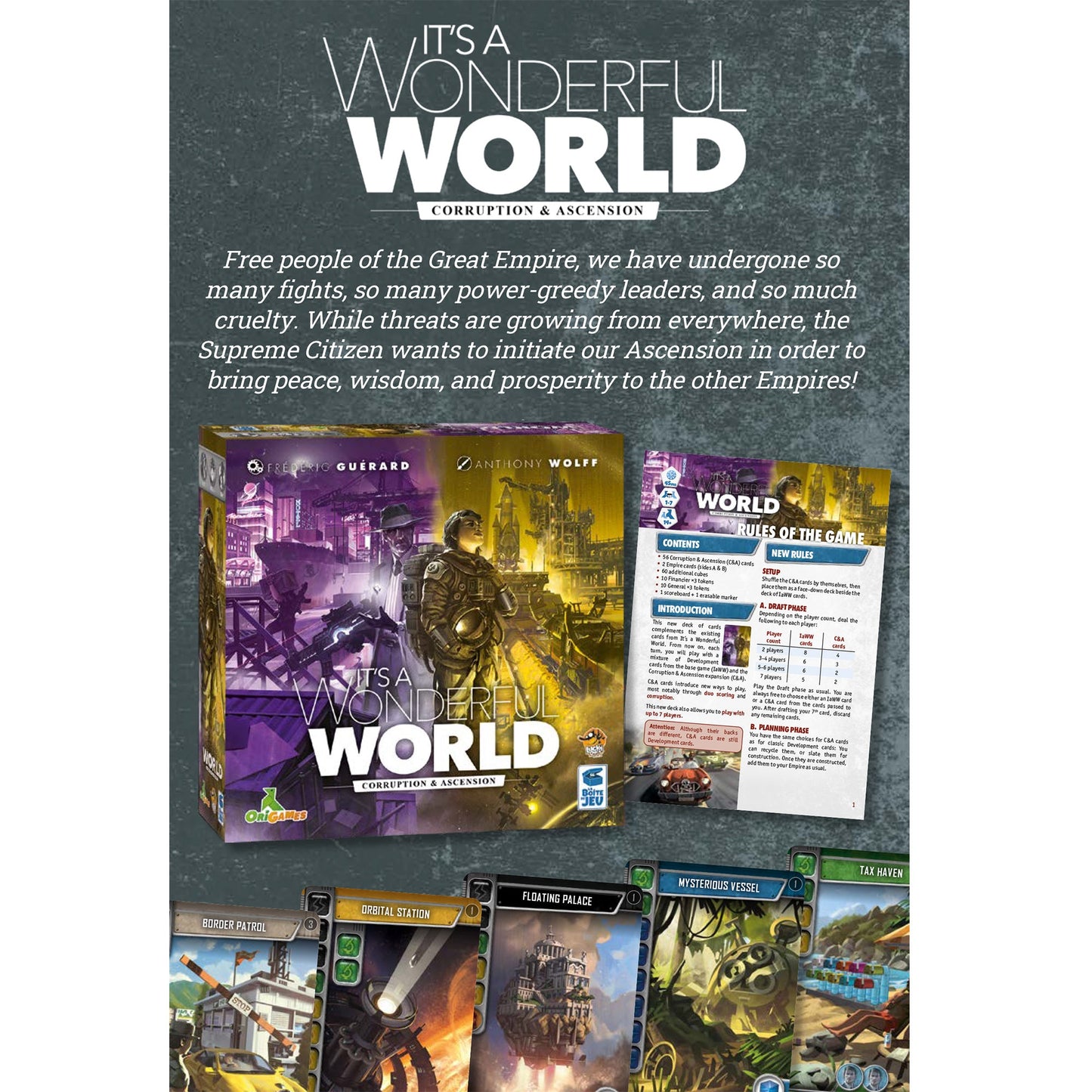 It's a Wonderful World: Corruption & Ascension Board Game Expansion - Bản Mở Rộng Board Game Chiến Thuật - Lucky Duck Games
