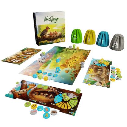 Nestlings Board Game - Trò chơi Chiến thuật Xây tổ Chim - Lucky Duck Games