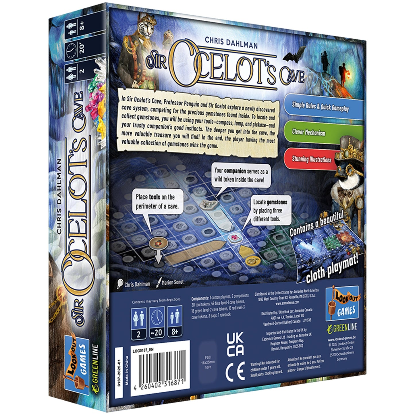 Sir Ocelot's Cave Board Game | Trò Chơi Thám Hiểm Hang Động | Lookout Games