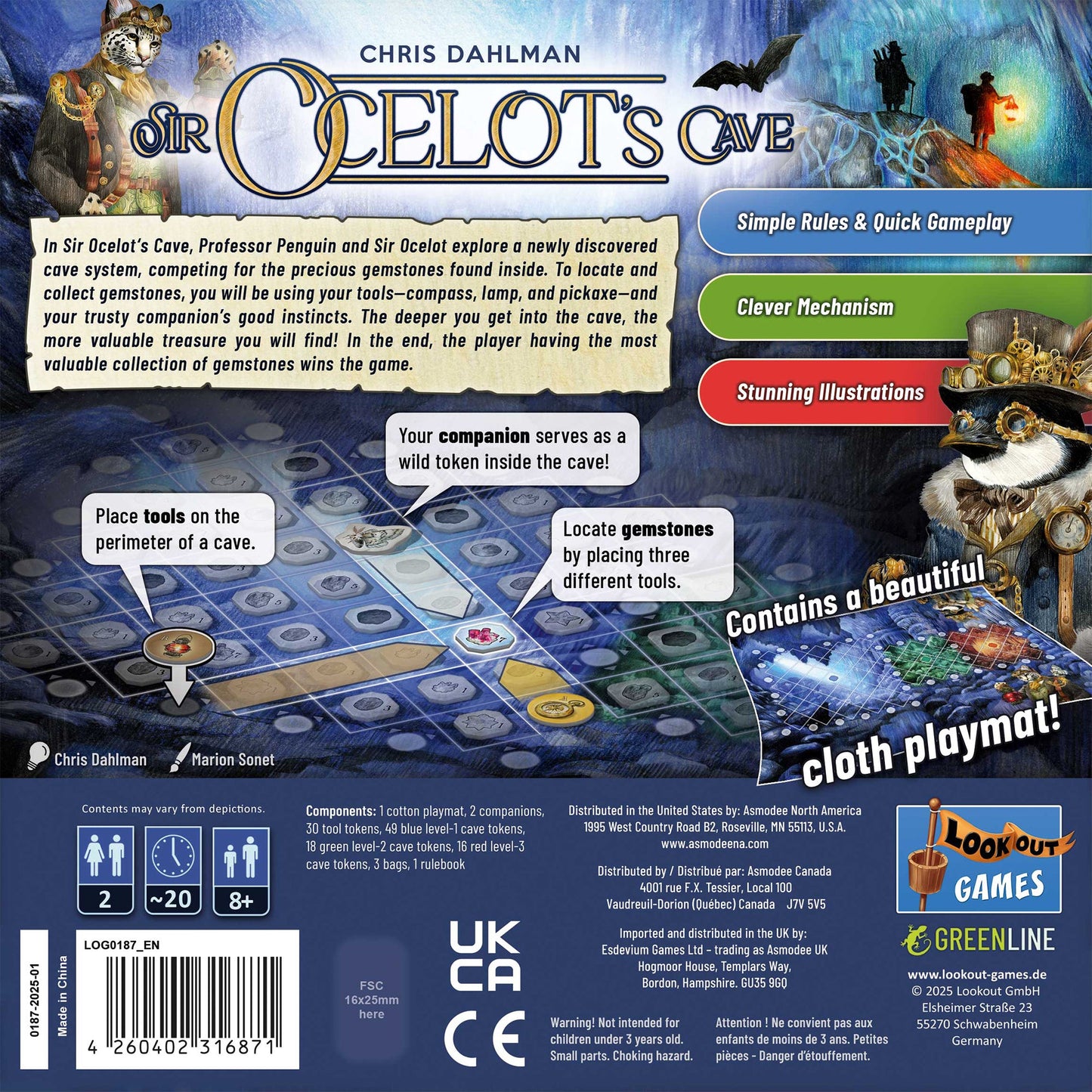 Sir Ocelot's Cave Board Game | Trò Chơi Thám Hiểm Hang Động | Lookout Games