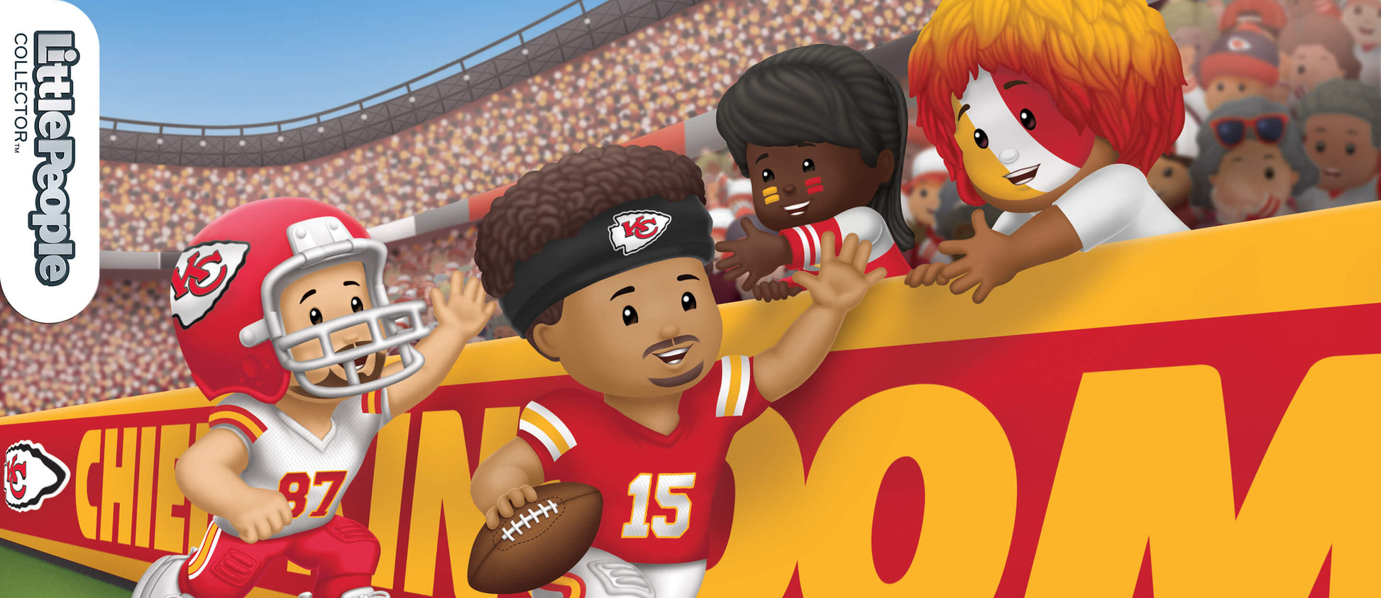 Little People Collector x NFL Kansas City Chiefs Set - Bộ Mô Hình Nhân Vật Sưu Tầm - Mattel Mattel - ảnh 5 - Figure Sets