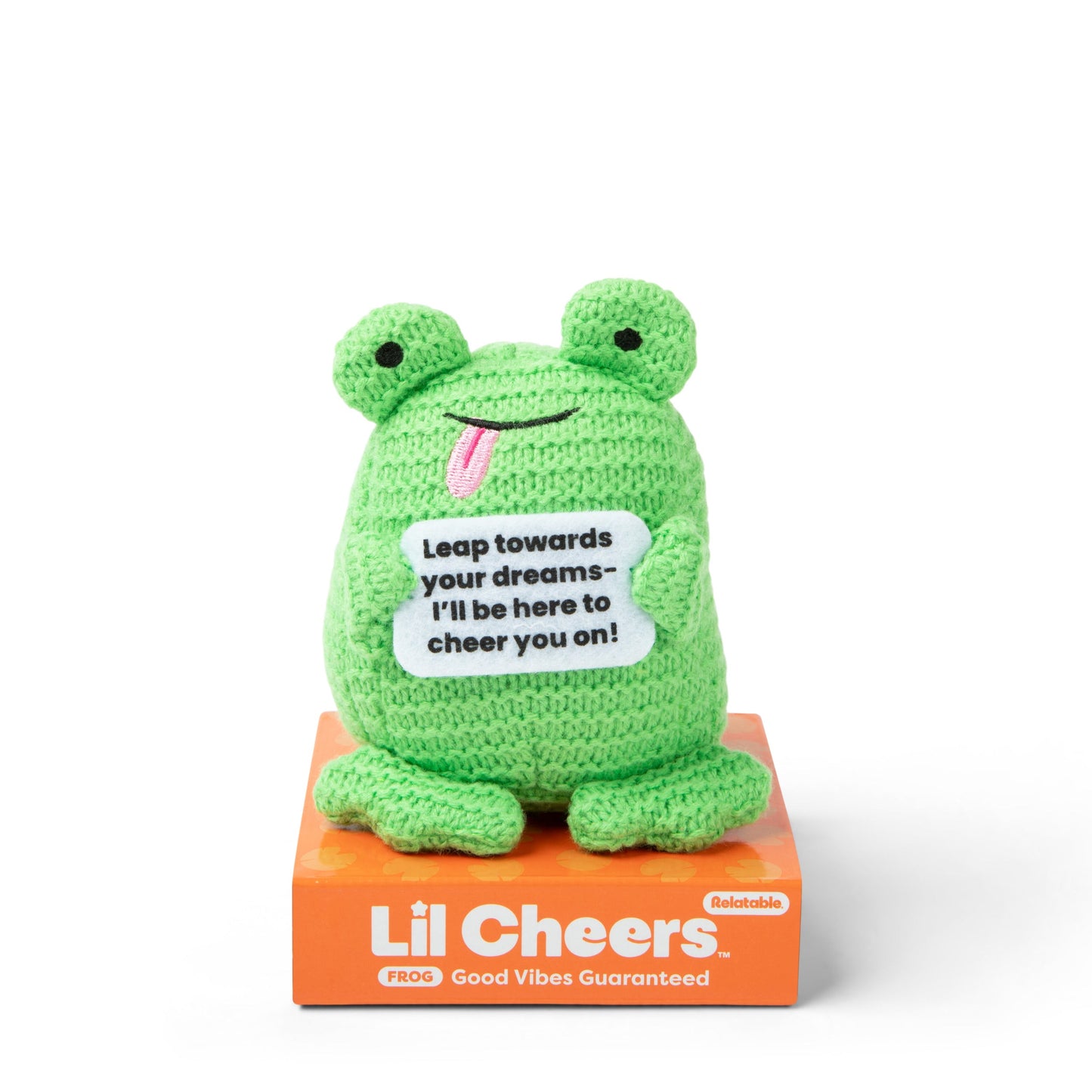 Lil Cheers Frog – Gấu Bông Móc Len Mini Kèm Thẻ Khẳng Định – Relatable