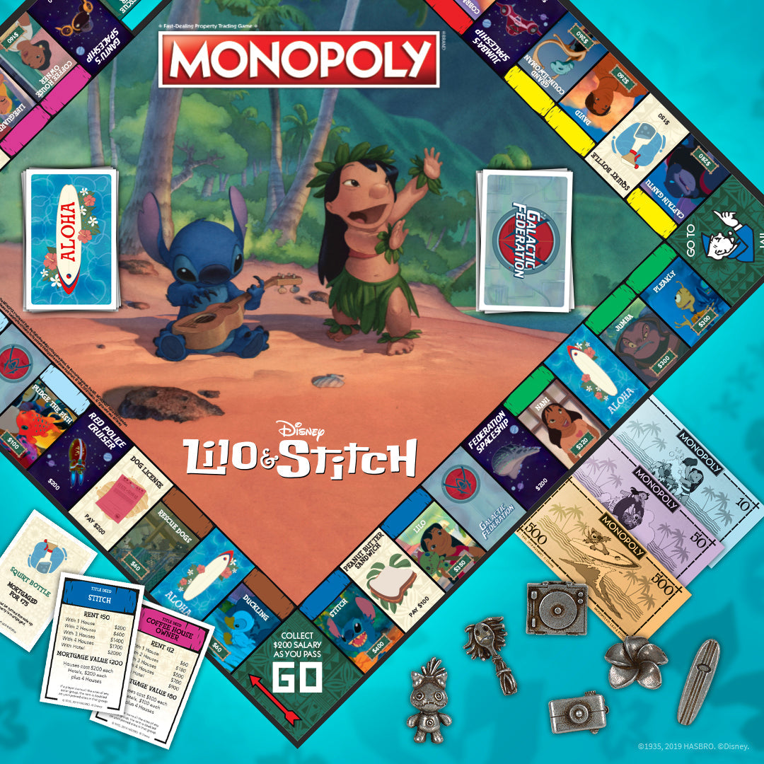 MONOPOLY®: Disney Lilo & Stitch - Cờ tỷ phú chủ đề Disney - The Op Games