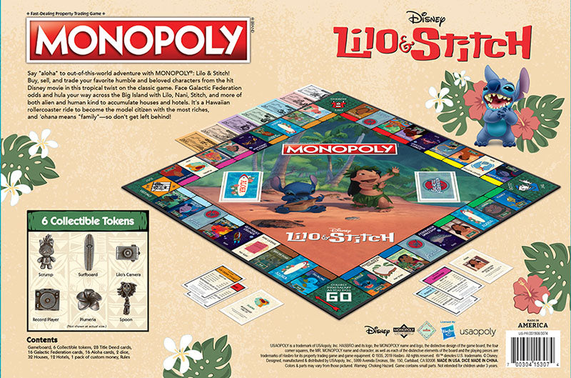 MONOPOLY®: Disney Lilo & Stitch - Cờ tỷ phú chủ đề Disney - The Op Games