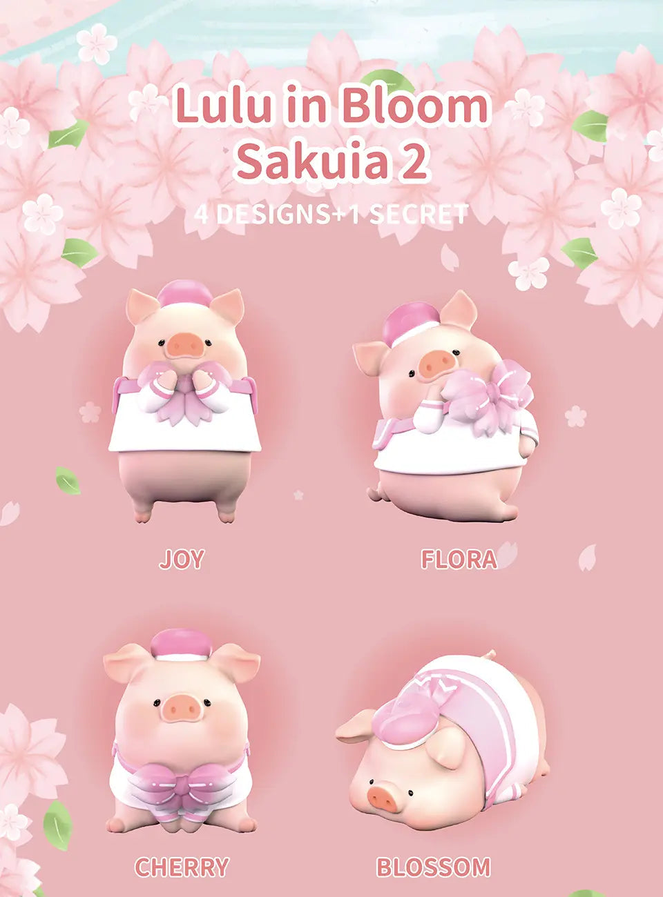 LULU THE PIGGY IN BLOOM SAKURA2 - Mô hình Blind Box Art Toy - 52TOYS