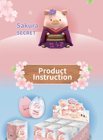 LULU THE PIGGY IN BLOOM SAKURA2 - Mô hình Blind Box Art Toy - 52TOYS