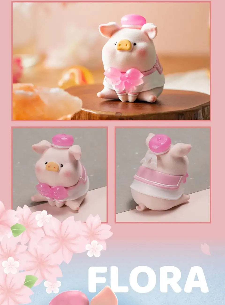 LULU THE PIGGY IN BLOOM SAKURA2 - Mô hình Blind Box Art Toy - 52TOYS