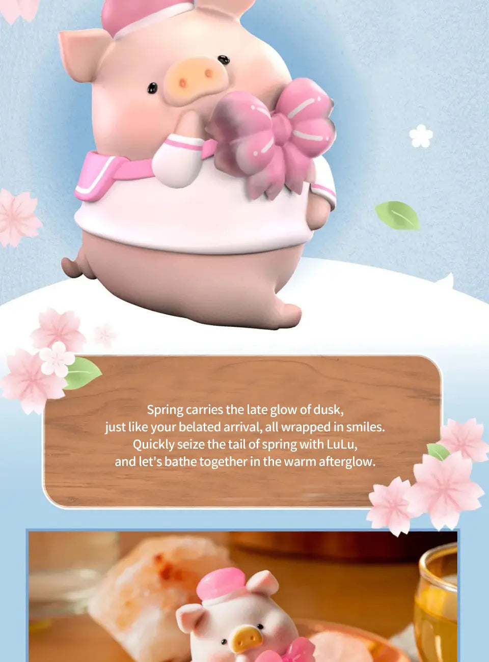 LULU THE PIGGY IN BLOOM SAKURA2 - Mô hình Blind Box Art Toy - 52TOYS