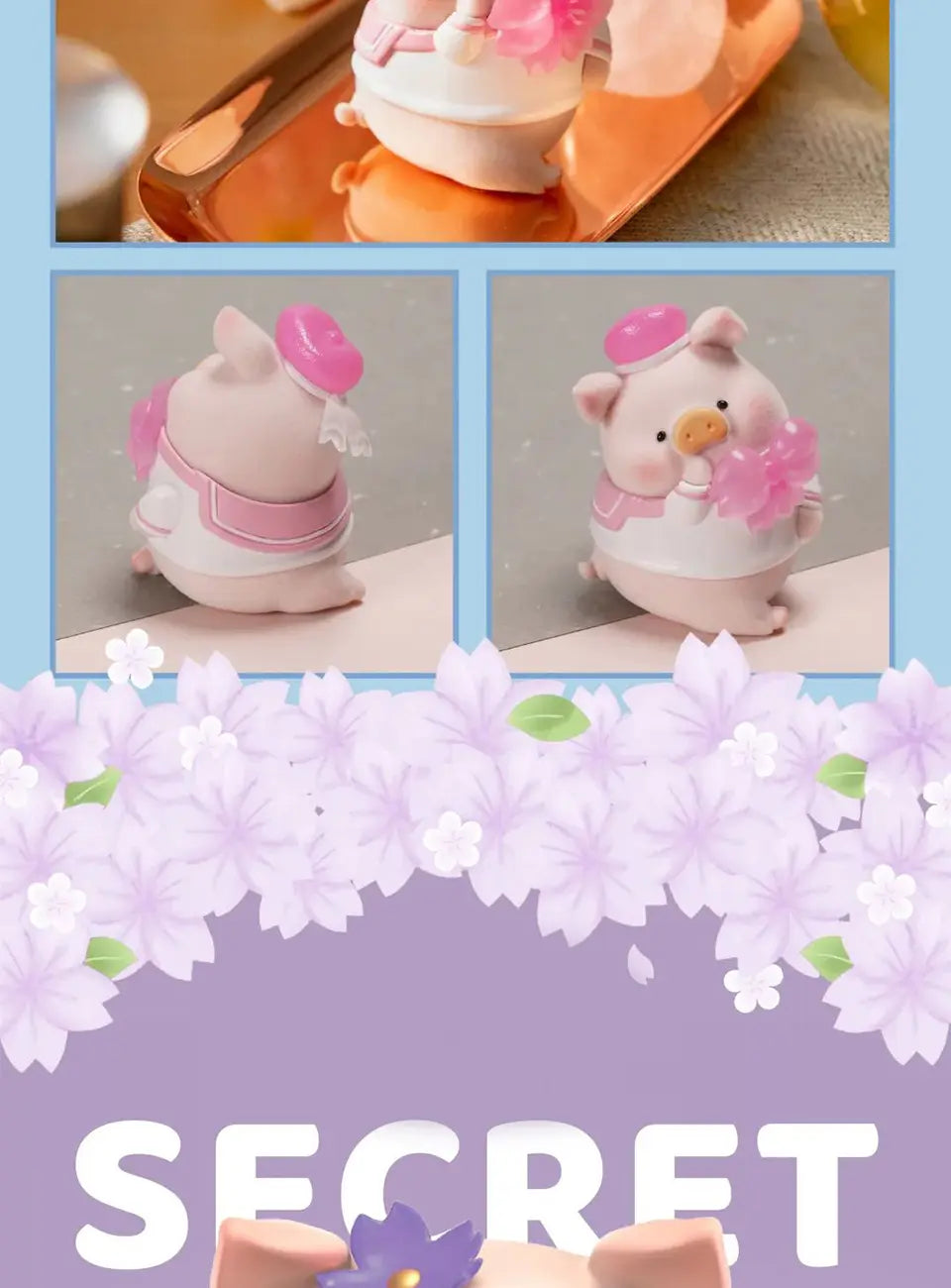 LULU THE PIGGY IN BLOOM SAKURA2 - Mô hình Blind Box Art Toy - 52TOYS