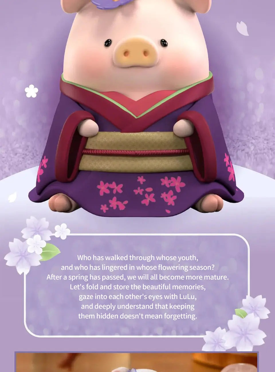 LULU THE PIGGY IN BLOOM SAKURA2 - Mô hình Blind Box Art Toy - 52TOYS