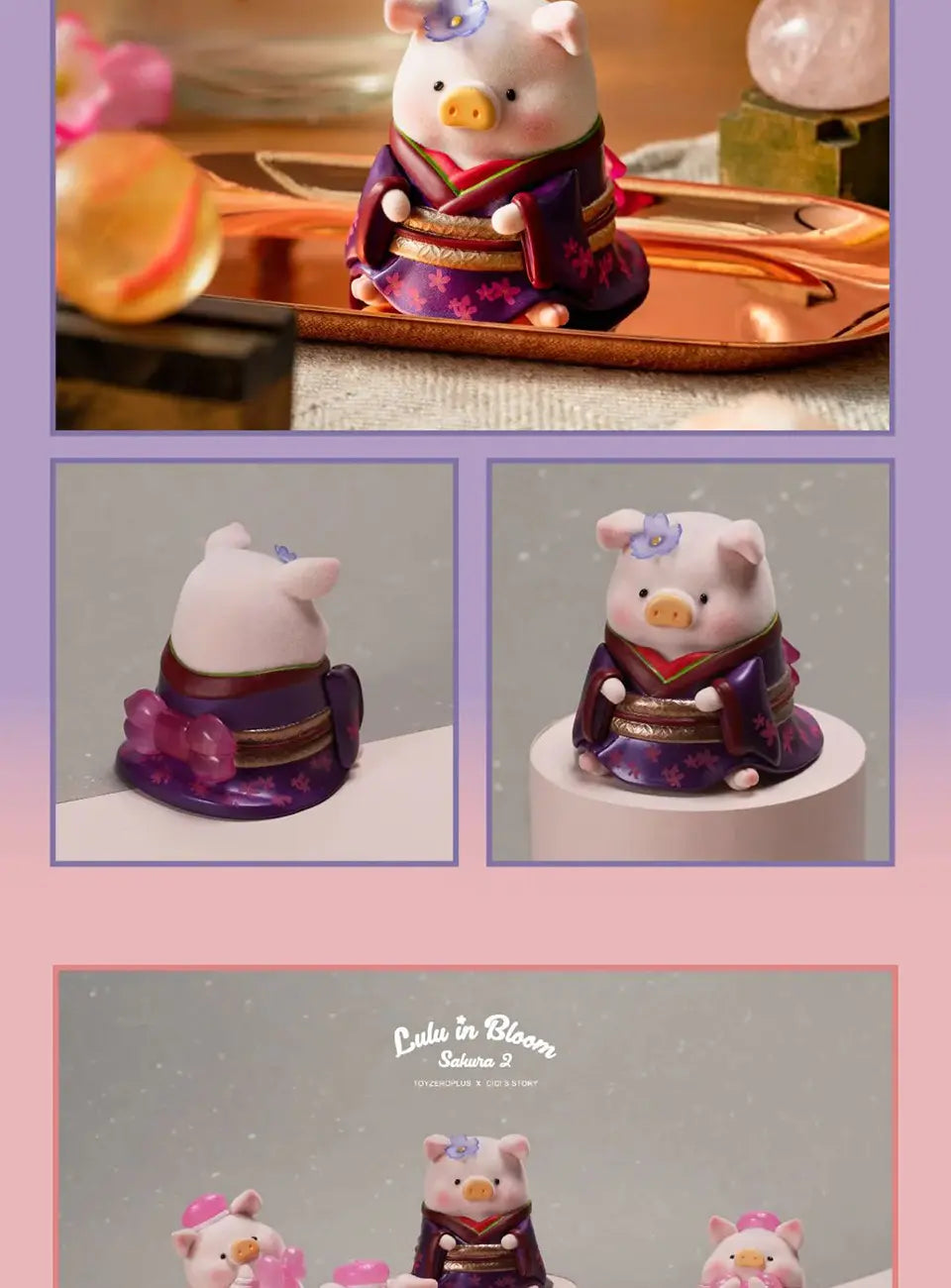 LULU THE PIGGY IN BLOOM SAKURA2 - Mô hình Blind Box Art Toy - 52TOYS
