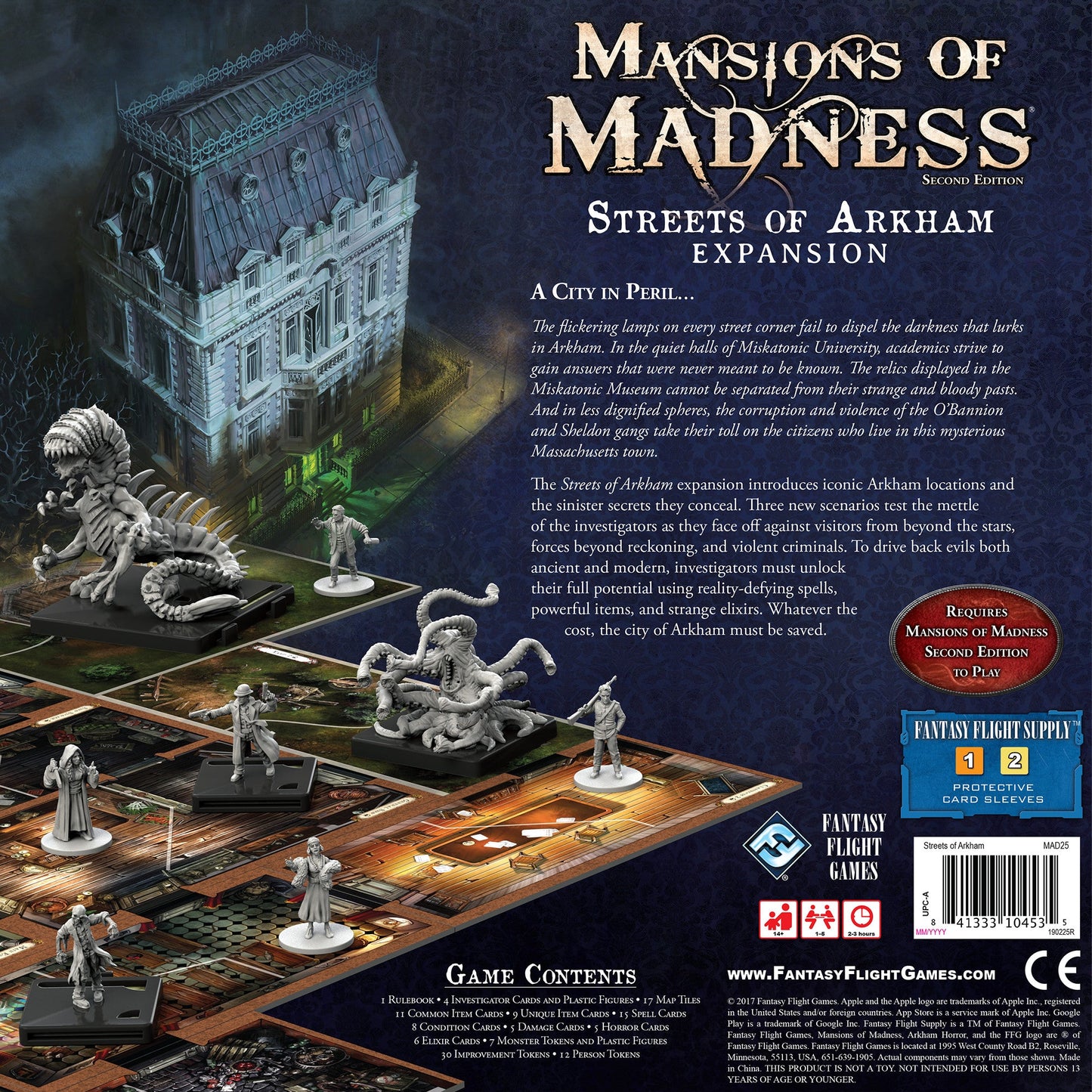 Mansions of Madness: Streets of Arkham Expansion - Bản Mở Rộng Board Game Kinh Dị - Fantasy Flight Games