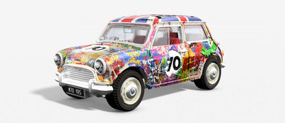 Matchbox x Mr Brainwash 1964 Austin Mini Cooper S Mô Hình Xe Die-cast Nghệ Thuật Matchbox Matchbox - ảnh 2 - Mô hình xe dieca