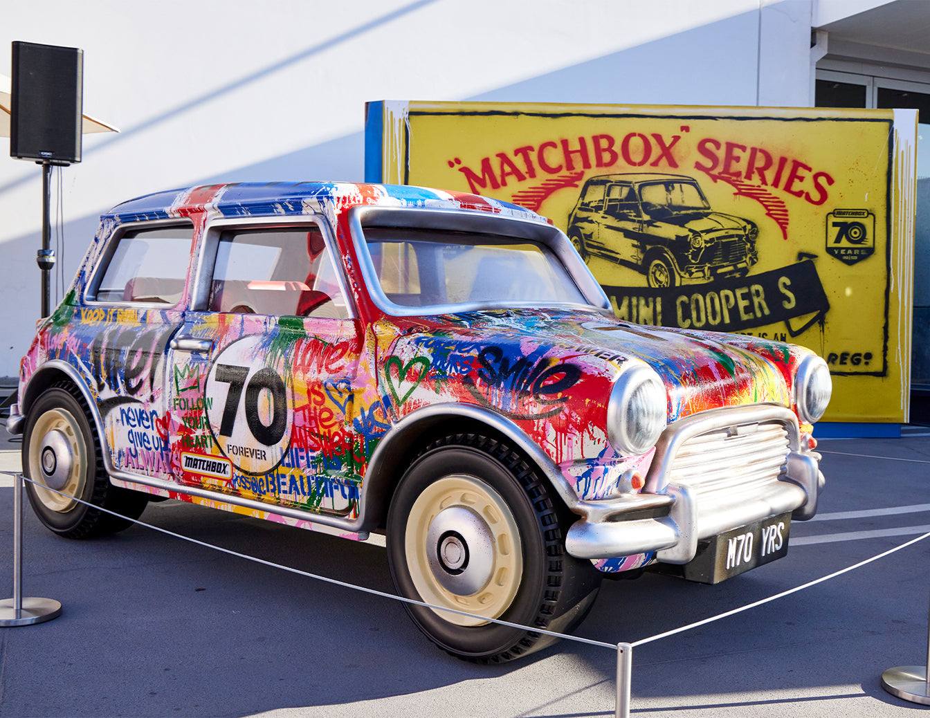 Matchbox x Mr Brainwash 1964 Austin Mini Cooper S Mô Hình Xe Die-cast Nghệ Thuật Matchbox Matchbox - ảnh 4 - Mô hình xe dieca