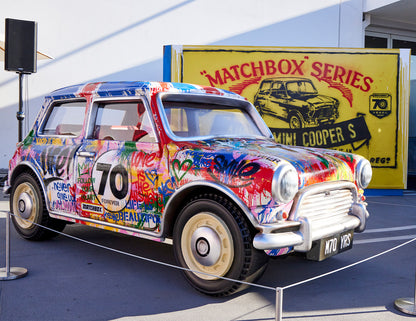 Matchbox x Mr Brainwash 1964 Austin Mini Cooper S Mô Hình Xe Die-cast Nghệ Thuật Matchbox Matchbox - ảnh 4 - Mô hình xe dieca