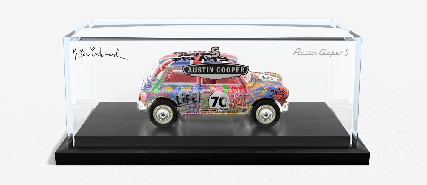 Matchbox x Mr Brainwash 1964 Austin Mini Cooper S Mô Hình Xe Die-cast Nghệ Thuật Matchbox Matchbox - ảnh 5 - Mô hình xe dieca