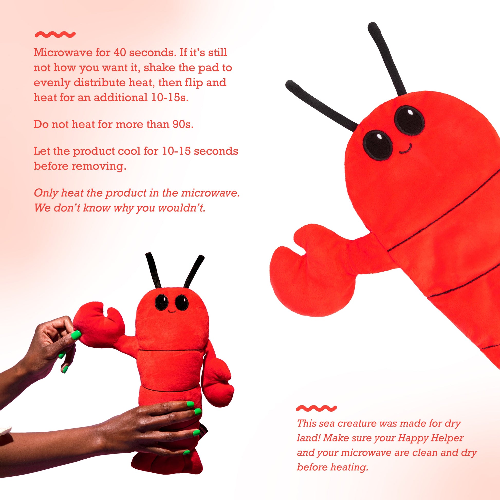 Menstruation Crustacean Lobster Heating Pad: Cute & Comforting Relief - Hình ảnh bổ sung 5