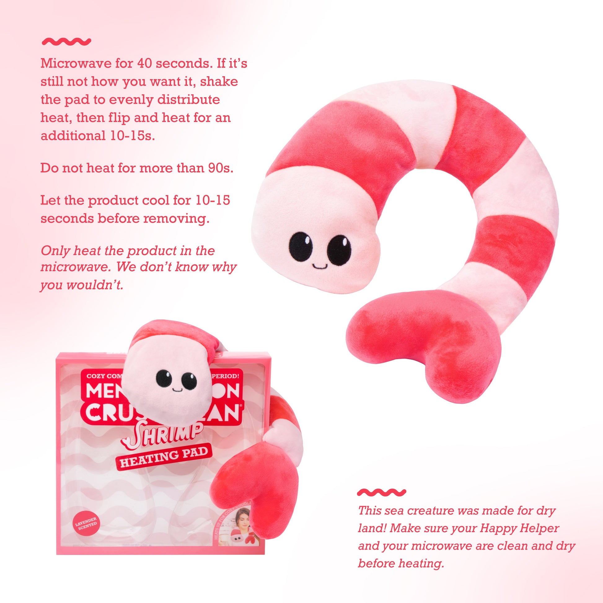 Menstruation Crustacean Shrimp Heating Pad - Đệm Sưởi Giảm Đau Bụng Kinh Hình Tôm - Relatable - Hình ảnh bổ sung 5