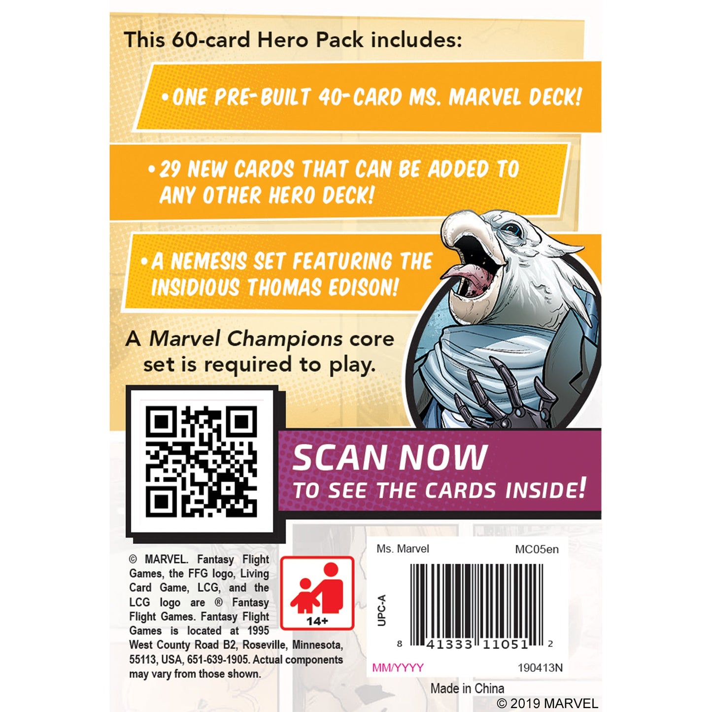Marvel Champions TCG Ms. Marvel Hero Pack - Bộ Mở Rộng Thẻ Bài - Fantasy Flight Games - Hình ảnh chi tiết 2