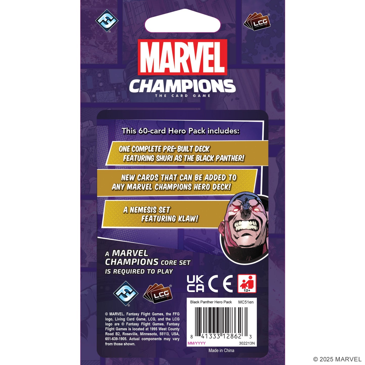 Marvel Champions: The Card Game – Black Panther Hero Pack - Bản mở rộng anh hùng - Fantasy Flight Games - Hình ảnh chi tiết 2