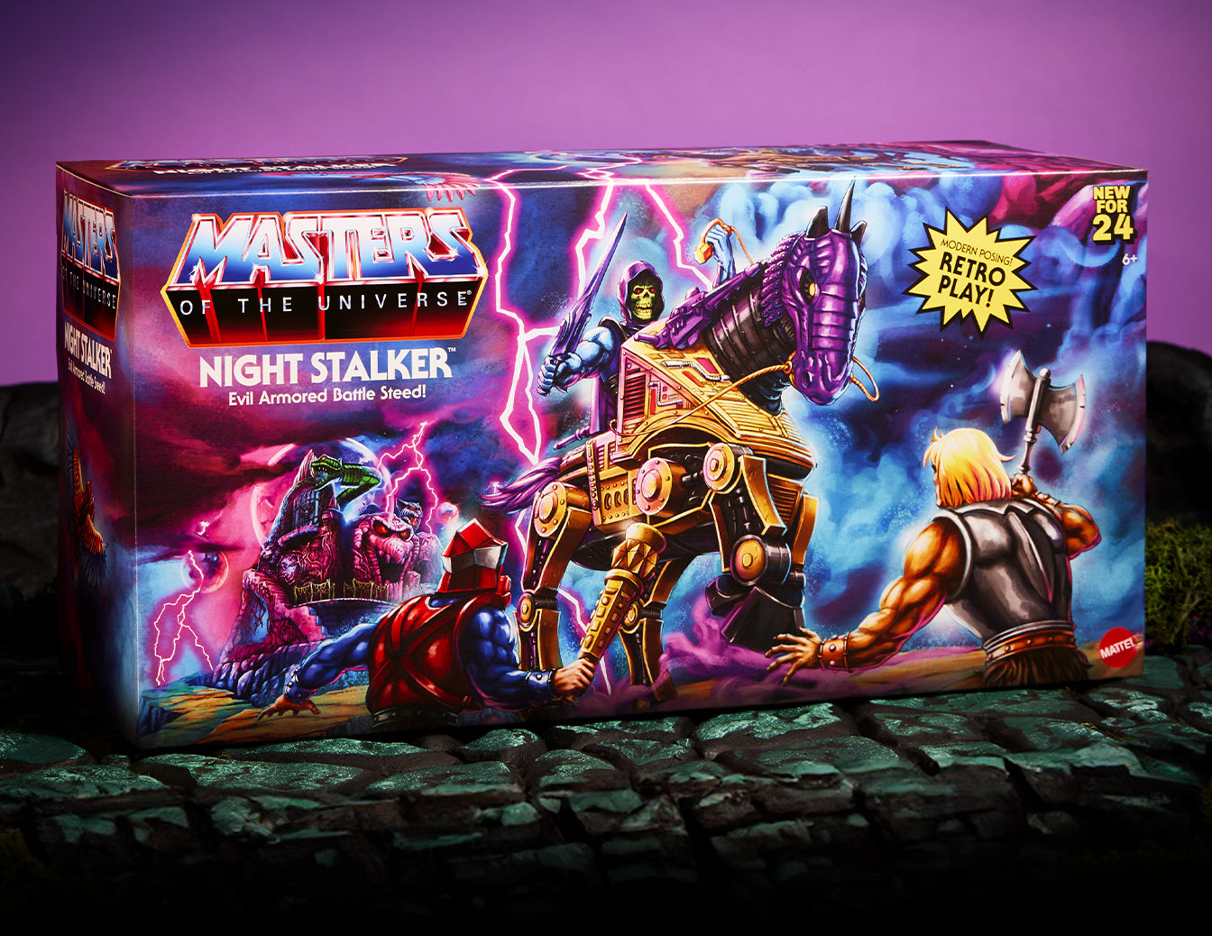 Masters of the Universe Origins Night Stalker Vehicle Mô Hình Chiến Mã Bọc Giáp Mattel HTM99 Mattel - ảnh 4 - Action Figure V