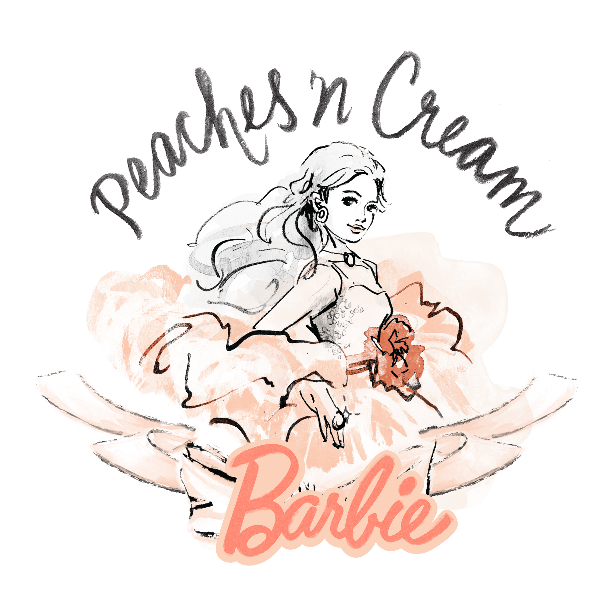 Barbie Peaches 'n Cream Mauve Hoodie