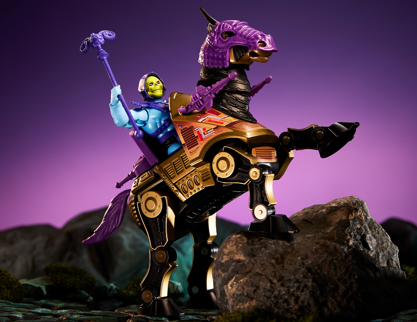 Masters of the Universe Origins Night Stalker Vehicle Mô Hình Chiến Mã Bọc Giáp Mattel HTM99 Mattel - ảnh 3 - Action Figure V