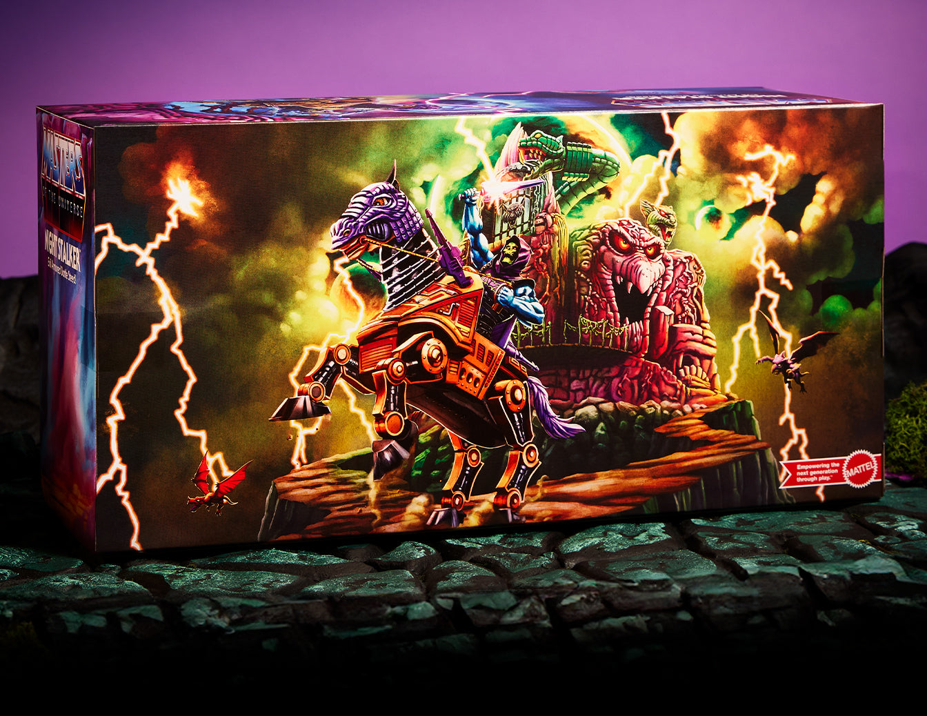 Masters of the Universe Origins Night Stalker Vehicle Mô Hình Chiến Mã Bọc Giáp Mattel HTM99 Mattel - ảnh 5 - Action Figure V