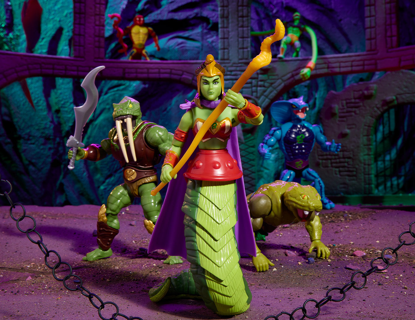 Masters of the Universe Origins Lady Slither Action Figure - Mô Hình Nữ Hoàng Rắn Snake Men - Mattel HPL12