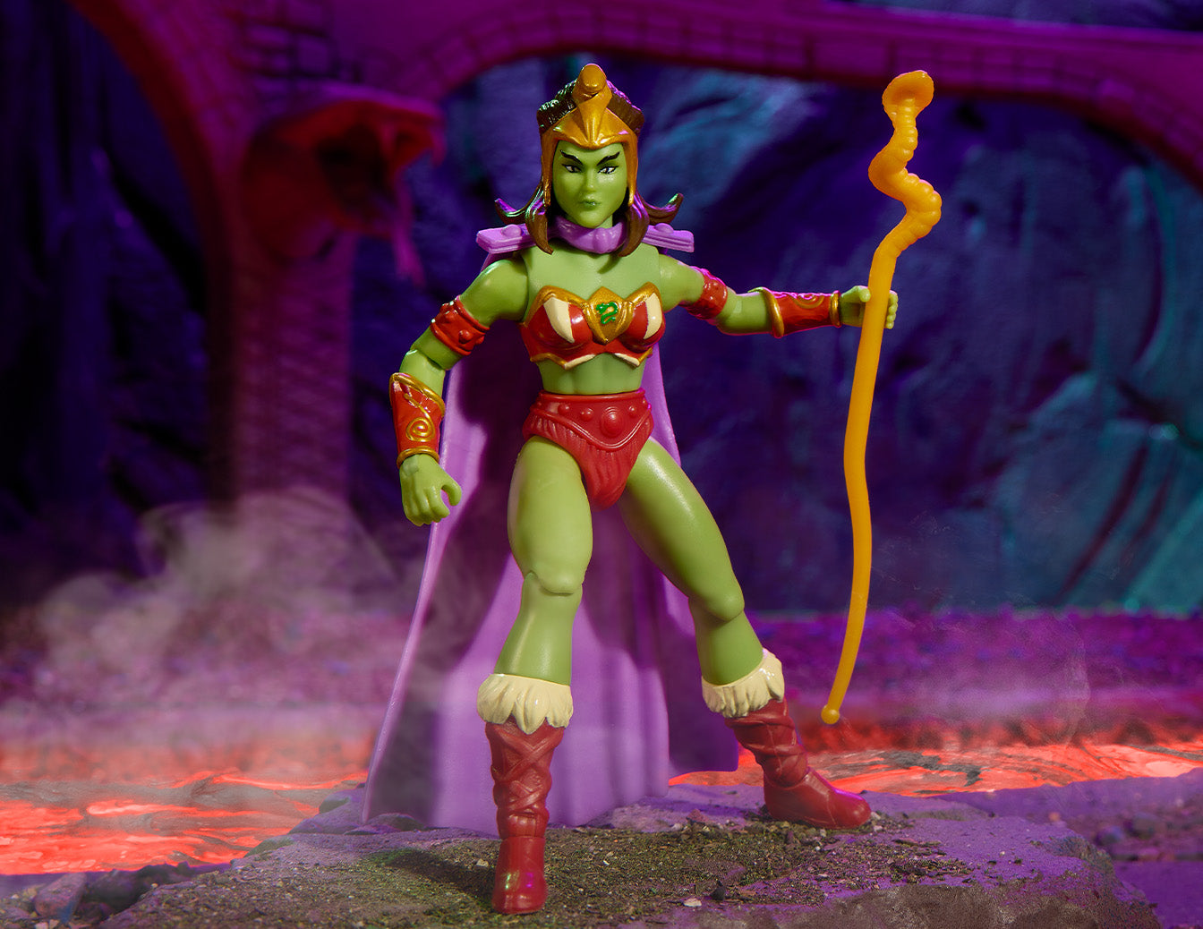 Masters of the Universe Origins Lady Slither Action Figure - Mô Hình Nữ Hoàng Rắn Snake Men - Mattel HPL12 Mattel - ảnh 8 - A