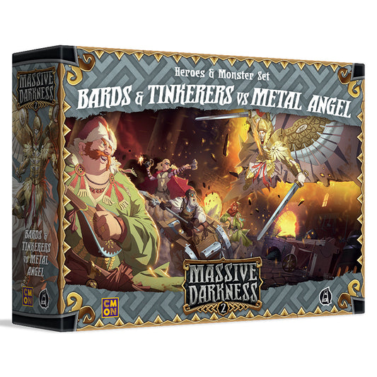 Massive Darkness 2: Bards & Tinkerers Vs. Metal Angel Heroes & Monsters - Bản Mở Rộng Board Game Chiến Thuật - CMON