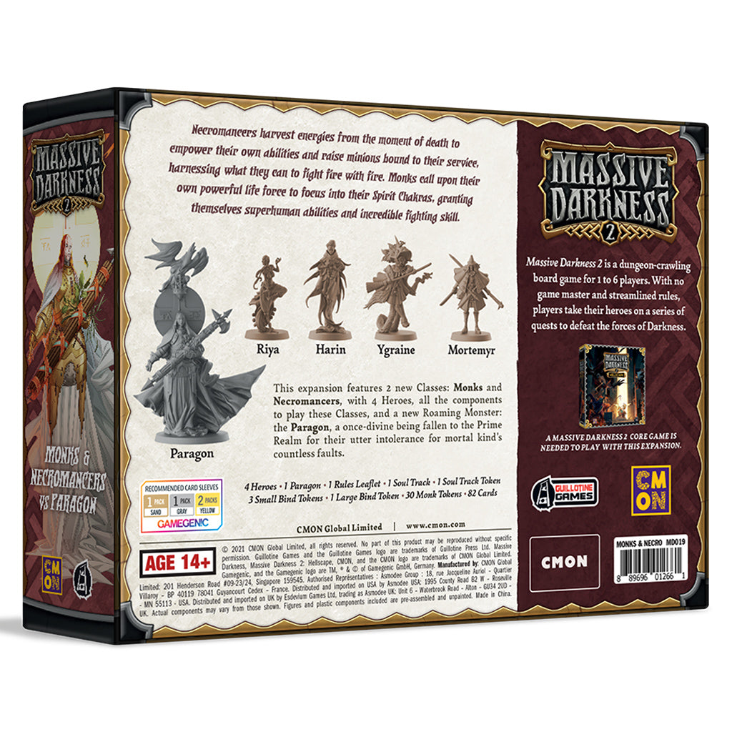 Massive Darkness 2 Monks & Necromancers vs Paragon Heroes & Monsters Board Game Nhập Vai Chiến Thuật CMON - Góc nhìn khác 3