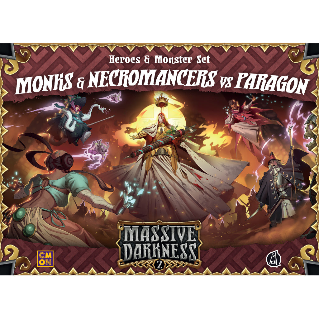 Massive Darkness 2 Monks & Necromancers vs Paragon Heroes & Monsters Board Game Nhập Vai Chiến Thuật CMON - Hình ảnh chi tiết 2
