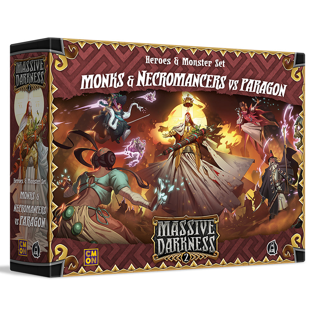 Massive Darkness 2 Monks & Necromancers vs Paragon Heroes & Monsters Board Game Nhập Vai Chiến Thuật CMON - Hình ảnh sản phẩm