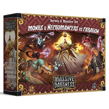 Massive Darkness 2 Monks & Necromancers vs Paragon Heroes & Monsters Board Game Nhập Vai Chiến Thuật CMON - Hình ảnh sản phẩm
