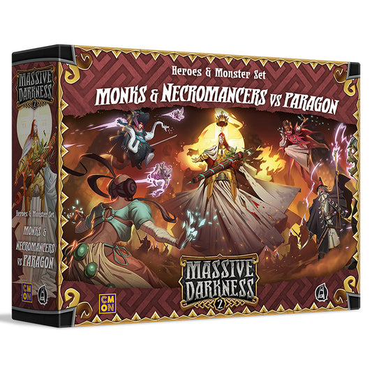 Massive Darkness 2 Monks & Necromancers vs Paragon Heroes & Monsters Board Game Nhập Vai Chiến Thuật CMON - Hình ảnh sản phẩm